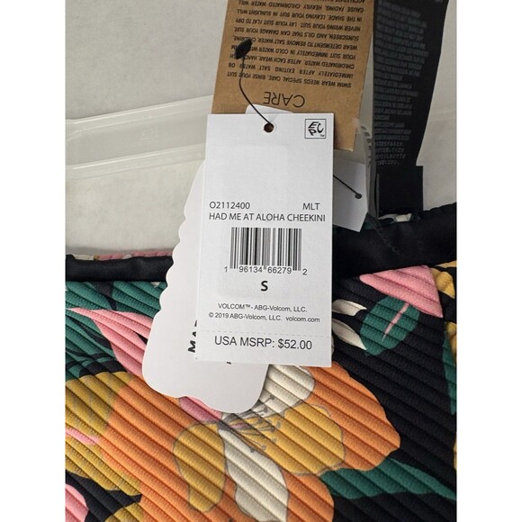 NWT- VOLCOM- HAD ME AT ALOHA-CHEEKINI Bikini Bottom Size Small Reail $52 - Picture 5 of 12